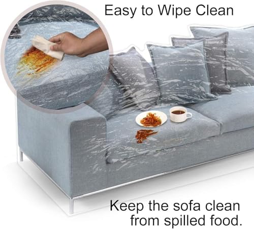 KEBE Clear Thicker Plastic Couch Cover - Image 6