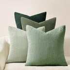 Topfinel Light Green Decorative Throw Pillow Covers Green Series, Winter Fluffy by Topfinel