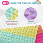 Silicone Push Pop Bath Mat – 33"x17.3" Extra Large Rainbow Bathtub Mat - Image 2