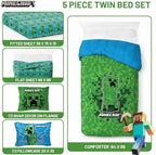 Jay Franco Minecraft Creeper Twin Comforter Set - Image 3