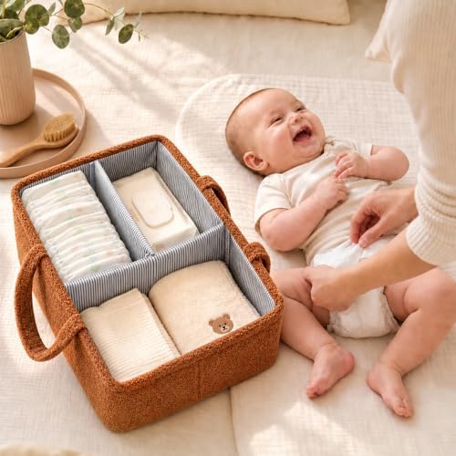 Baby Diaper Caddy Organizer, Portable Baby Essentials Organizer - Image 3
