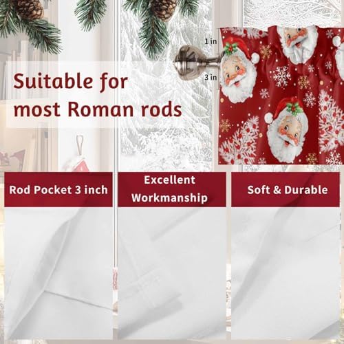 Vandarllin Christmas Kitchen Curtains Valances - Image 7
