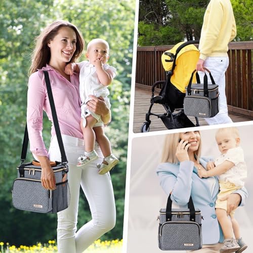 Breastmilk Cooler Bag with Ice Pack Fits 6 Baby Bottles up to 9 Ounce, Breast - Image 6