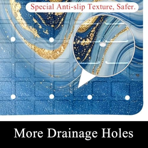 Non Slip Bathtub and Shower Mat 26.8x15.1 inch, Bath Mat - Image 2