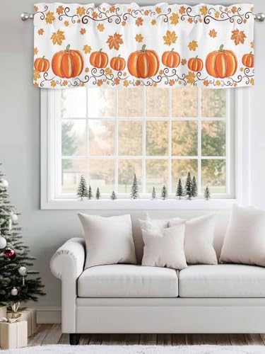 Vandarllin Fall Maple Leaves Kitchen Curtains Valances - Image 4