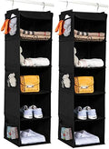 BrilliantJo 2 Pack Hanging Closet Organizer, 5 Shelves Hanging Storage by BrilliantJo