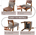 Genina Waterproof Chair Covers Set of 6, Dining Chair Cover - Image 5