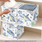 11.8" Marine Animals Cube Storage Organizer Set 3Pcs Ocean Sharks Turtles Cube - Image 5