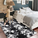 Amdrebio Black White Grey Cool Area Rug 4x6 - Image 3