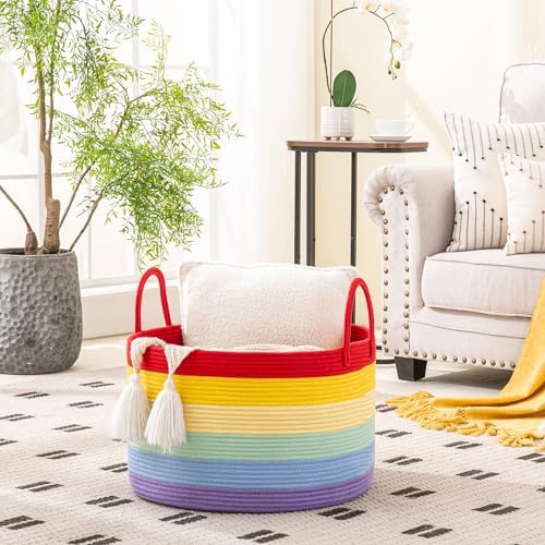KAKAMAY Large Blanket Basket - Image 2