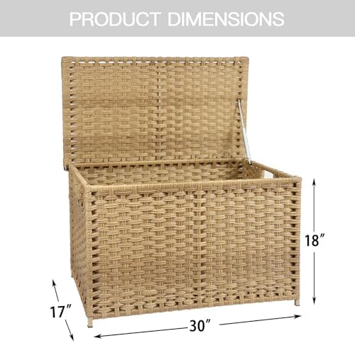 Wicker Storage Trunk, Large Storage Basket - Image 3