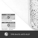 Yeaban Chenille White Bathroom Runner Rug 24"x60" - Image 4