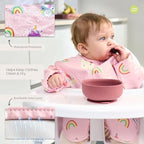 Waterproof Smock Baby Bibs for Eating - Image 4