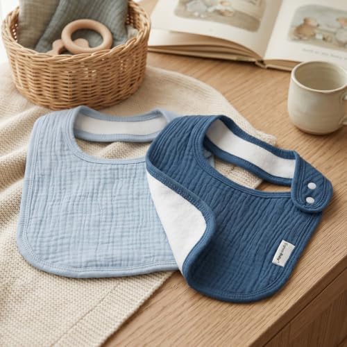 Muslin Baby Bibs for Drooling and Teething, Bibs for Boys Girls - Image 7