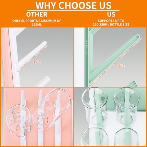 Yieach Larger Vertical Space Saving Drying Rack Baby Bottle - Image 5