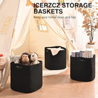 ICERZCZ 11 Inch Cube Storage Bins, Storage Cube Organizer Bins, Woven Cotton - Image 6