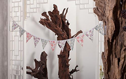 LOVENJOY Pastel Pennant Banner Triangle Spring Floral Fabric Bunting Shabby - Image 7
