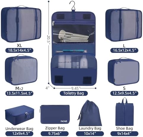 BAGAIL 6 Set/8 Set/10 Set Packing Cubes Various Sizes Packing Organizer - Image 2