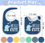 7Pcs Cotton Waterproof Baby Bibs Hook Loop Closure Newborn Bib Keepsake Baby - Image 2