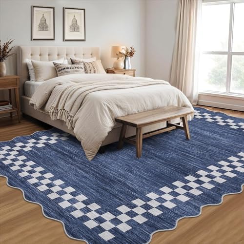 GarveeHome 10x13 Area Rug Large Living Room Bedroom Scalloped Rug - Image 2