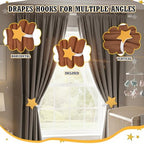 Briwooody 2 Pcs Star Curtain Tiebacks Acrylic Curtain Holdbacks - Image 5