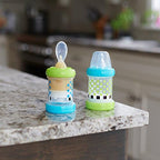 Sassy Baby Food Nurser – 4+ Months Set of 2- 4oz 100% Silicone Nipple and Spoon - Image 3