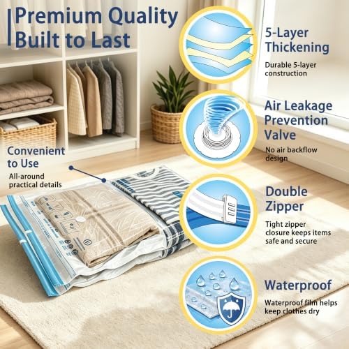 XXL Jumbo Vacuum Storage Bags, for Blanket, Comforters - Image 4