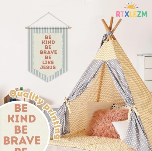Christian Nursery Decor, Be Kind Brave Be Like Jesus Banner Flag - Image 6