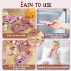 Baby Breastmilk Popsicle Molds & Baby Fruit Feeder, Infant Food Freezer Tray - Image 4