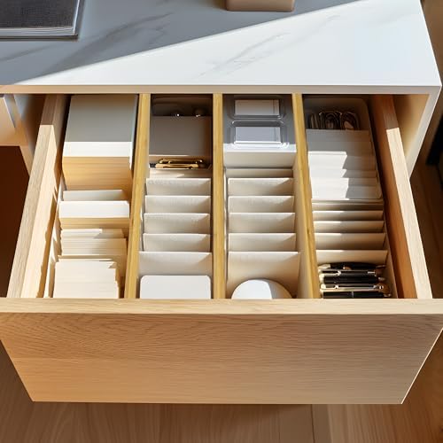 VaeFae 6 Pack Bamboo Drawer Dividers, Expandable Separators - Image 7