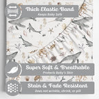 Sorrel + Fern Baby Crib Sheets Neutral, Fitted 2-Pack - Image 2