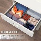 Criusia Drawer Organizer Clothes, 8 Pack Underwear Organizer, Foldable Closet - Image 6