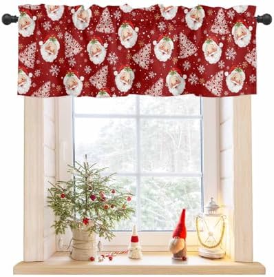 Vandarllin Christmas Kitchen Curtains Valances by VandarllinHomeKitchenDecor