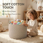 JMvicyroam 65L Extra Large Machine Washable Cotton Rope Blanket Basket - Image 4