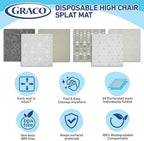 Graco Baby Disposable Splat Mats – 60 Count, Biodegradable Floor Protector - Image 3