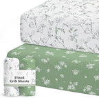 Sorrel + Fern Baby Crib Sheets Neutral, Fitted 2-Pack by SorrelFern