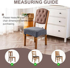 Genina Waterproof Chair Covers Set of 4, Dining Chair Cover, Dark Gray - Image 3