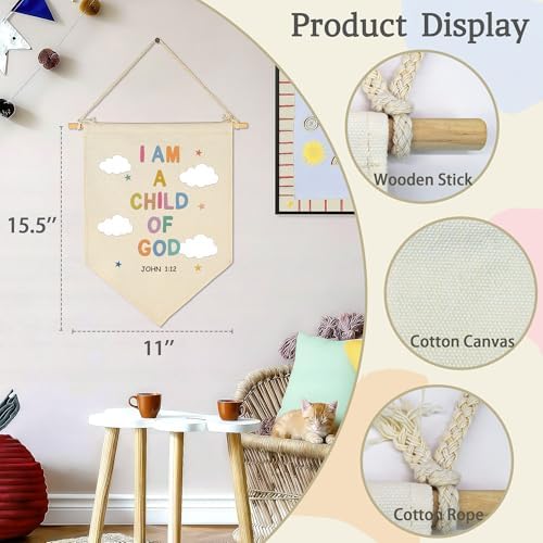 Christian Bible Verse Scripture Canvas Banner Flag Sign Wall Decor-Baby - Image 6