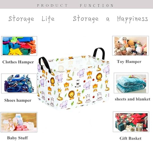 Kid Clothes Storage Basket Gift Shelf Basket Toy Storage Bin, Nursery Basket - Image 5