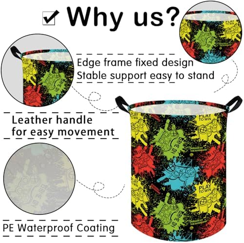Game hamper, Waterproof foldable Kids laundry basket, Nursery Hamper, Games - Image 7
