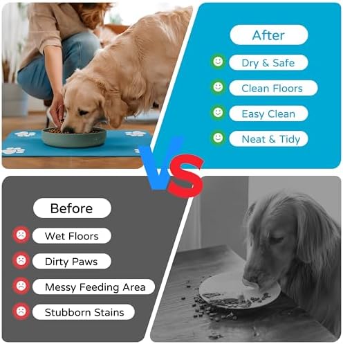 Dog Cat Food Mat, Absorbent Pet Feeding Mat - Image 5