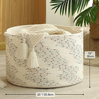 KAKAMAY Large Blanket Basket, Woven Baskets - Image 5