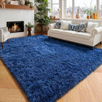 Amdrebio Navy Blue Large Area Rug 8x10 - Image 4