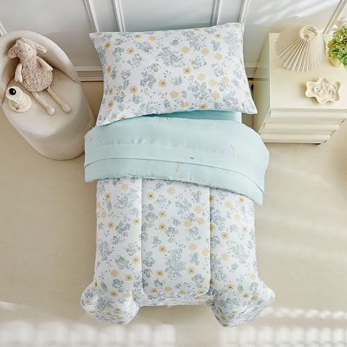 JHXHMX 4 Pieces Toddler Bedding Set, Soft Crib Bed Sheets Set Includes Quilted - Image 4