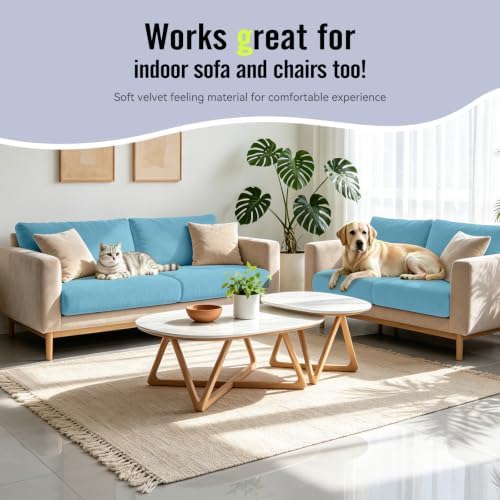 8Pcs Outdoor Cushion Covers, Stretch Patio Furniture Couch Chair Slipcovers - Image 4