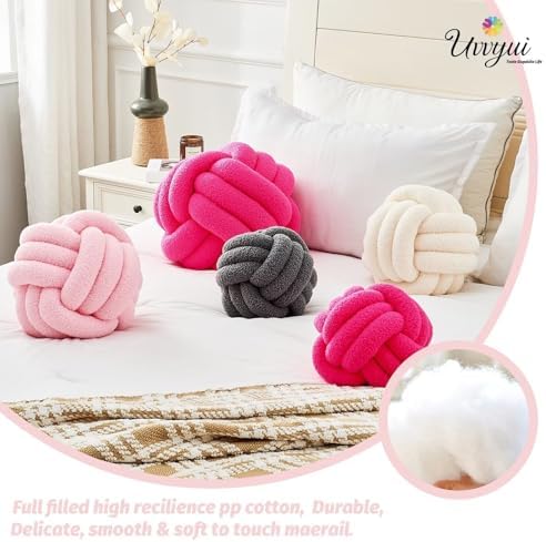Uvvyui Knot Pillow Ball, Soft Home Decorative Pillows, Round Throw Pillow - Image 3