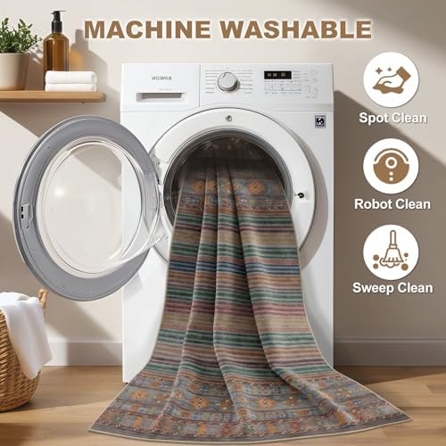 Nakagishi Boho 5x7 Area Rug Living Room Rugs Machine Washable Multi Color - Image 2
