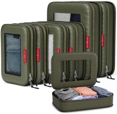 LeanTravel Premium Compression Packing Cubes by LeanTravel