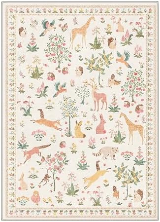 BESBLEE 8X10 Washable Area Rug for Living Room, Animal Non Slip - Image 7