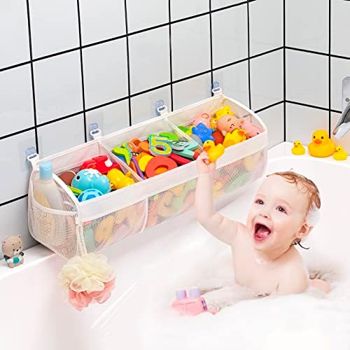 Austion Original 3 Compartment Horizontal Large Openings Bath Toy Organizer - Image 4